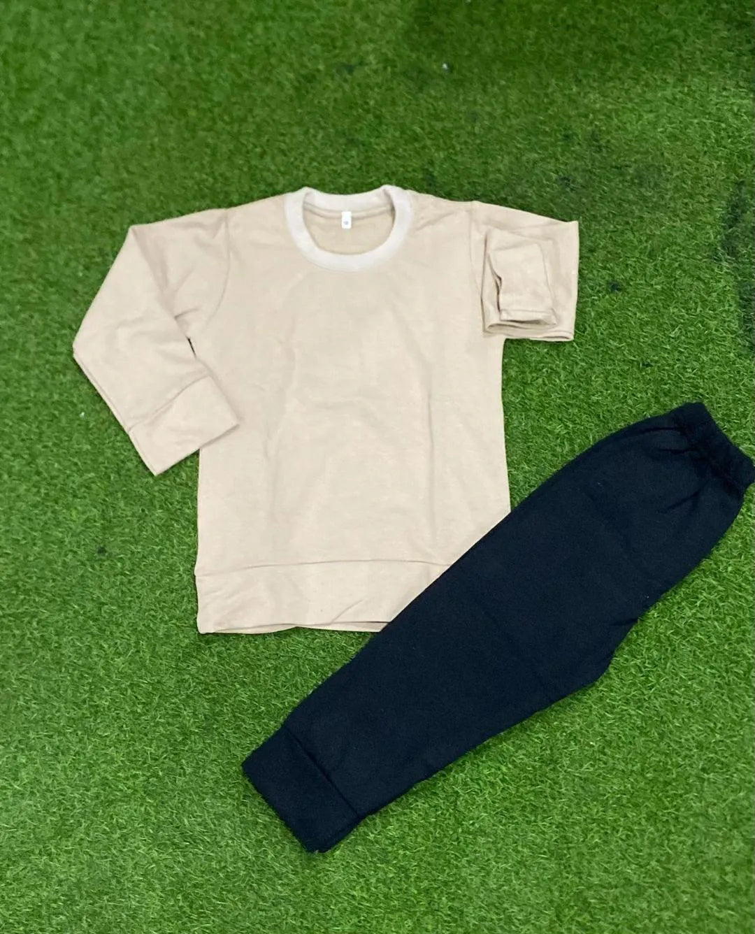 Girls Fleece Printed Tracksuit Brown 3-4Yrs Winter