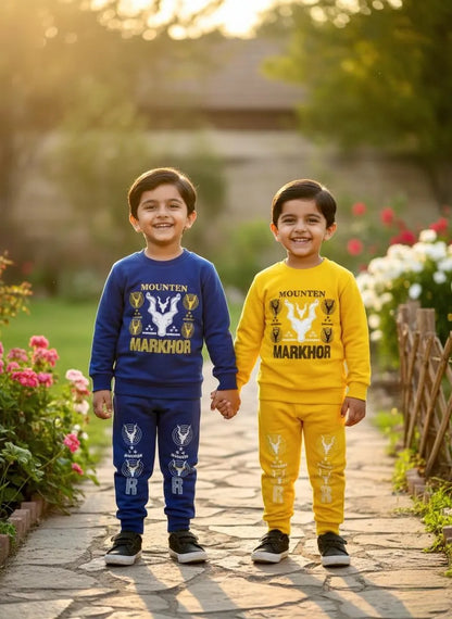 2 Sets Fleece Tracksuit for Boys Monster Truck Dinosaur Print