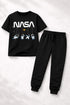 NASA Print 2-Piece Tracksuit for Boys 11-12 Years Black