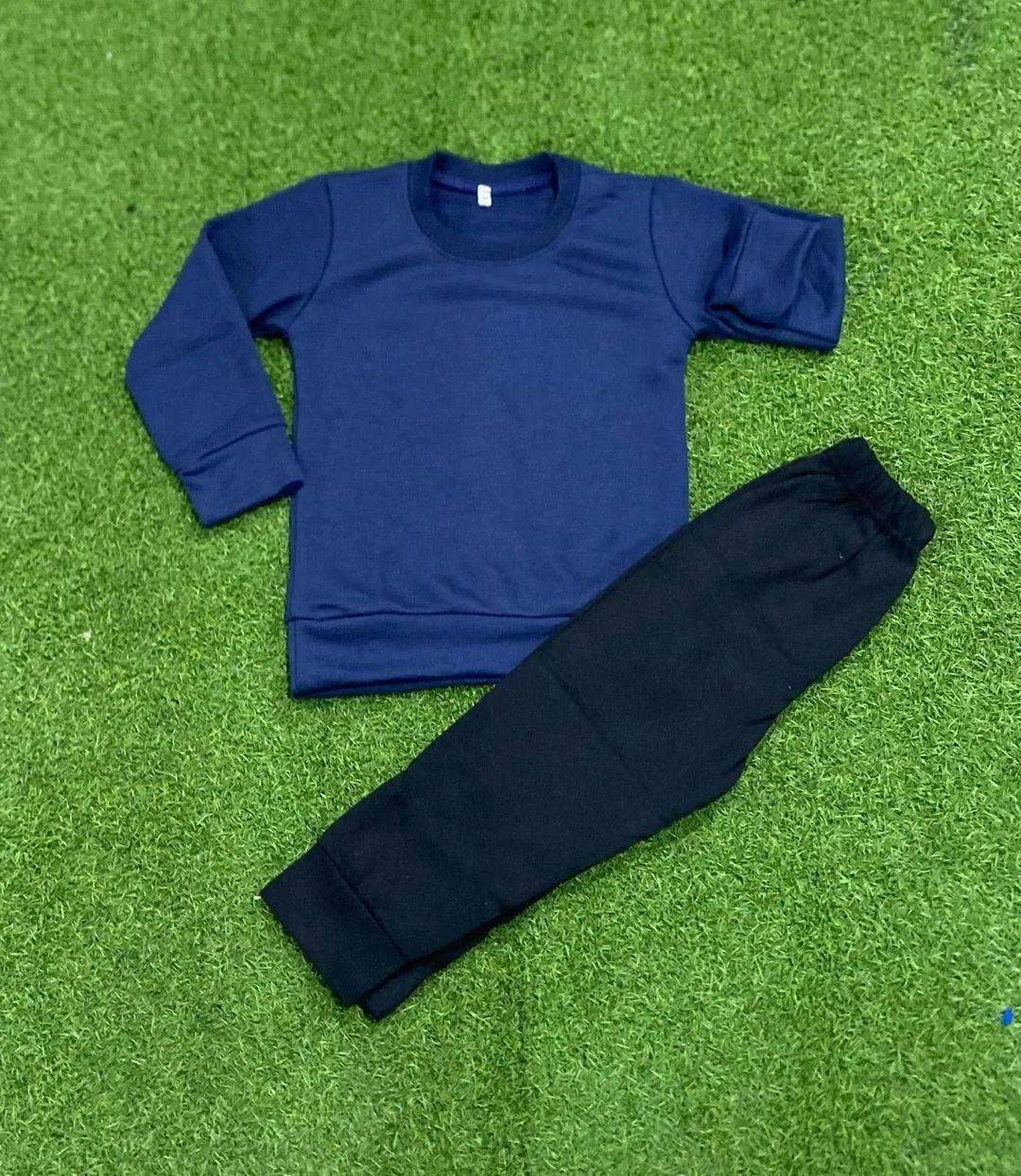 Girls Fleece Printed Tracksuit Blue 3-9Yrs Winter