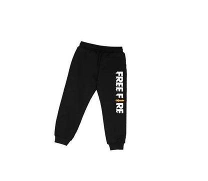 Kids Free Fire Printed Track Suit Yellow Black Micro Fabric